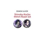 Akumastik Demon Slayer Shinobu Kocho 44mm 2 ADET ROZET SET - Kimetsu No Yaiba