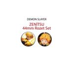 Akumastik Demon Slayer Zenitsu Agatsuma 44mm 2 ADET ROZET SET - Kimetsu No Yaiba