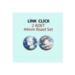 Akumastik Link Click Cheng Xiaoshi ve Lu Guang 2 adet 44mm İğneli Buton rozet