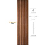 Akupanel MOD14 60X245 cm Ceviz Rengi Akustik Ahşap Duvar Paneli