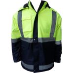 AKV İş Güvenliği Oxford Kumaş Kışlık Sarı Mont - Sarı-Lacivert - XL