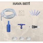 Akvaryum Hava Seti 2 mt Hortum - 5 Ek - 1 Hava Taşı - 1 Vana - 1 Çekvalf -3 Vantuz