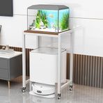 Akvaryum standı, dolap, mobil akvaryum masa standı, 5, 10 ve 20 galon, sürüngen vivaryum, teraryum, kaplumbağa yetiştirme tankı, çiftlik evi/oturma odası/Flu için tekerlekli alt raf