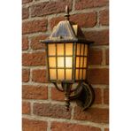 Akviva 232LAMP NOSTALJİ Fener Konsollu Sarı Eskitme Duvar Aydınlatması Bahçe ve İç Mekan Şık Dekor