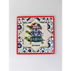 Akyaka Temalı Polyester Kabartmalı Kaplumbağa Desen Magnet 7 X 7 Cm – Dekoratif Hediyelik Buzdolabı Süsü (Kod:1200)