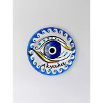Akyaka Temalı Polyester Kabartmalı Nazar Magnet Çap: 7 Cm – Dekoratif Hediyelik Buzdolabı Süsü (Kod:1222)