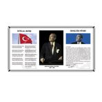 AKYAZI 0250 ALÜMİNYUM ÇERÇEVELİ MİLLİ LEVHA 50x90 3LÜ SET