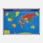 Akyazı 70x100 cm Dünya Siyasi Harita