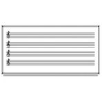Akyazı Laminat Müzik Çizgili 120x200 cm Yazı Tahtası