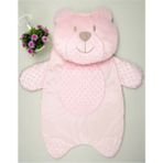 Akyüz Bebe Ayılı Peluş Pembe Bebek Alt Açma Minderi