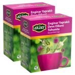 Akzer Enginar Yapraklı Deve Dikeni Tohumlu Karışık Bitki Çayı Süzen Poşet 2 x 60'lı 180 gr