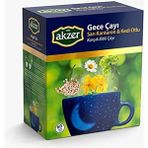 Akzer Gece Çayı 60 Süzen Poşet Doğal ve Katkısız Sarı Kantaron & Kedi Otu Ferahlatıcı Lezzet