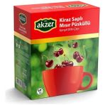 Akzer Kiraz Saplı Mısır Püsküllü Bitkisel Çay 60 Poşet Doğal ve Katkısız Ferahlatıcı Lezzet