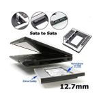 AL-4717 12.7 mm Sata HDD Harddisk Caddy Kızak Kutu Laptop SSD Notebook Ikinci HDD Takma - 1BW-Beyaz