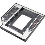 AL-4717 12.7 mm SATA HDD Harddisk Caddy Kızak Laptop SSD İkinci HDD Takma Özellikli - Siyah