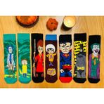 Al Bi 90Lık 7'li Set ! Batman Simpsons Rick And Morty Harry Potter Unisex Çorap - Çok Renkli - 37 - 44