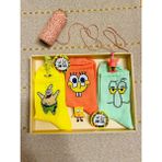 Al Bi 90'lık Al Bi 90Lık 3'lü Patrick, Squidward ve Sünger Desenli Kolej Set Çorap - Çok Renkli - 37 - 44