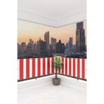 AL-CA HOME 700 x 55 cm Kırmızı Balkon Demir Brandası