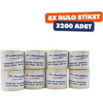Al Hızlı Al Eko Termal Etiket Sürsajlı 40MM x 20MM Toplam 3200 Adet 8 Rulo Ruloda 400 Lü Sarılmış 40MM Çapında Örtücü Kapatma Etiketi Taşınabilir Barkod Yazıcılar ile Uyumlu - 41 Delft Blue