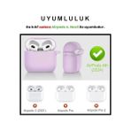Al-Kar Ticaret 4.nesil Uyumlu Açık Lila Silikon Kulaklık Kılıfı, Kulaklık Ipi ve 3'ü 1 Arada Temizleme Kalemi Seti(Açık Lila) - Option-1 - Altın