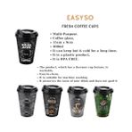 Al-Kar Ticaret 400 ml Termos Mug – Yıkanabilir Plastik Kahve Kupası, French Press Filtre Kahve ve Meşrubat Bardağı, Taşınabilir ve Dayanıklı Tasarım (400ML, Green Cup) - Option-1 - 0 - Siyah