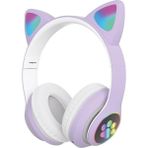 Al-Kar Ticaret 5.0 Kedi Kulak Üstü Bluetooth Kulaklık Mor - -- - Option-1
