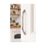 Al-Kar Ticaret 5'li 608/160/02 Alüminyum Kulp | 160 mm Aks Aralığı | Modern Inox Dolap & Çekmece Kulpu - 1BW-Beyaz - Ahşap