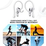 Al-Kar Ticaret Airpodss 4 3 2 1 Pro Pro 2 Nesil Uyumlu Silikon Kulaklık Tutucu Kulak Askısı Düşmeyi Önleyici (Beyaz) - Option-1