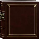 Al-Kar Ticaret Albums 200 Cepli Halka Bağlı Şarap Rengi Bağlanmış Deri Altın Vurgulu Kapak Fotoğraf Albümü 10 x 15 cm Baskılar Için