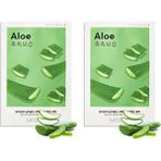 Al-Kar Ticaret Aloe Özlü Esnek Görünüm Sunan Yoğun Nemlendirici Yaprak Maske 2li Paket - Option-1