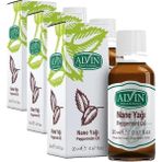 Al-Kar Ticaret Alvin Nane Yağı Peppermint Oil, Doğal, 20 ml (3 Paketi) - 001-Renkli - 100 x 100 cm