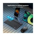 Al-Kar Ticaret Bluetooth Kablosuz Şarjlı Türkçe Q Klavye Alüminyum Alışım Mini Pilli Mouse Süper Hafif Taşınabillir Bluetooth Eşleştirmeli Midi Klavye 25CM x 15CM - Adaçayı Yeşili
