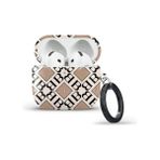 Al-Kar Ticaret Burga Airpods 4 ile Uyumlu Kılıf, Monogram - Option-1 - Altın