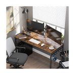 Al-Kar Ticaret Çalışma, Bilgisayar, Ofis Masası, 8 Kancalı, 140 x 60 x 75 Cm, Çalışma Odası, Ev Ofisi, Ofis, Metal, Endüstriyel Tasarım, Kahverengi/siyah LWD59X - Abanoz - Option-1