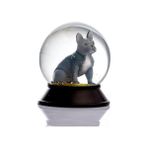 Al-Kar Ticaret Cam ve Reçine Altın Patiler Köpek French Bulldog (Gri) Kar Küresi Hediye - 0,35 lt
