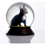 Al-Kar Ticaret Cam ve Reçine Altın Patiler Köpek French Bulldog (Siyah) Kar Küresi Hediye - 0,35 lt