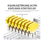 Al-Kar Ticaret CAT6E 8P8C Ethernet Konnektörü Altın Kaplama 102 Adet - Option-1 - Ahşap