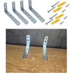 Al-Kar Ticaret Deprem Güvenliği Dolap Sabitleme Aparatı, Gri, 16X52X100MM, Mobilya Duvara Sabitleyici, 2 Adet Metal L Demir