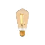 Al-Kar Ticaret E27 Fil ST64 Lamba, Sarı Işık 7W 630LM 2000K Gold - 0,5 W - Altın