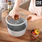 Al-Kar Ticaret Fika Cam Kapaklı Alüminyum Döküm Sos Tenceresi 18CM Gri - (No Color) - Option-1