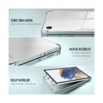 Al-Kar Ticaret Galaxy Tab A9 X110/GALAXY Tab A11 Tablet Kılıf Şeffaf Silikon Arka Kapak - Option-1 - Altın
