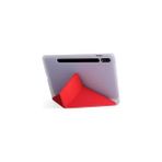Al-Kar Ticaret - Galaxy Tab S7 Fe Lte (T737-T736-T733-T730) ile Uyumlu Kılıf Kalem Bölmeli Standlı Akıllı Kapak - Pembe - Option-1 - Altın