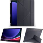 Al-Kar Ticaret - Galaxy Tab S9 Ultra 14.6 Inç SM-X910 ile Uyumlu Kılıf Kalem Bölmeli Origami Standlı Akıllı Kapak - Siyah - Option-1 - Altın