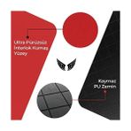 Al-Kar Ticaret - Gaming Oyuncu Gamer Mouse Pad, Kaymaz Taban Büyük Boy Large Ofis Tipi Mouse Ped, Fare Altlığı, Düz Masa Koruyucu Klavye Altı Mousepad - Option-1 - 0002 - Beyaz