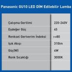Al-Kar Ticaret GU10 LED Dim Lamba 4W 310LM 3000K - 0,5 W - Altın