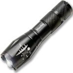 Al-Kar Ticaret Güçlü LED El Feneri, 10W Ultra Parlak Işık, 5 Farklı Mod, Zoom Özellikli, Dayanıklı Aluminyum Gövde - 0,5