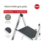 Al-Kar Ticaret K70 Standardline Alüminyum Katlanır Merdiven, 3 Büyük Çelik Basamaklı, Kaymaz Matlı, 150 Kg'a Kadar Taşıma Kapasitesi, Katlanır Emniyetli Merdiven, Özellikle Hafif ve Kolay Saklanabilir, Gümüş - Option-1