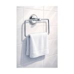 Al-Kar Ticaret Kare Krom Havlu Halkası Duvara Monte, Parlak Krom Kaplama Metal Banyo Havluluğu, Modern Tasarım Kare Havlu Askılığı, Lavabo Yanı Havlu Tutucu Banyo Aksesuarı - 001-Beyaz - Option-1