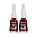 Al-Kar Ticaret Klasik Parlak Bitişli Yüksek Pigmentli Oje Nail Enamel 385 Red Velvet New (2 Paketi) - Option-1