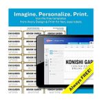 Al-Kar Ticaret Mürekkep Püskürtmeli Yazıcılar Için Altın Kenarlıklı Adres Etiketleri, 1" x 2-5/8", 300 Etiket, 5 Paket (6529) - Option-1 - Ahşap